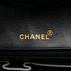 Chanel Classic Piping Single Flap Bicolor Lambskin Gold