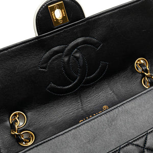 Chanel Classic Piping Single Flap Bicolor Lambskin Gold