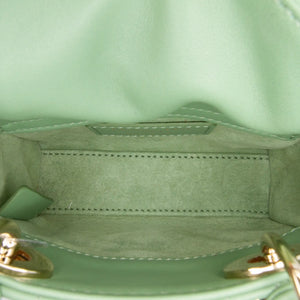 Dior Lady Dior Micro Pastel Green Cannage Lambskin Gold