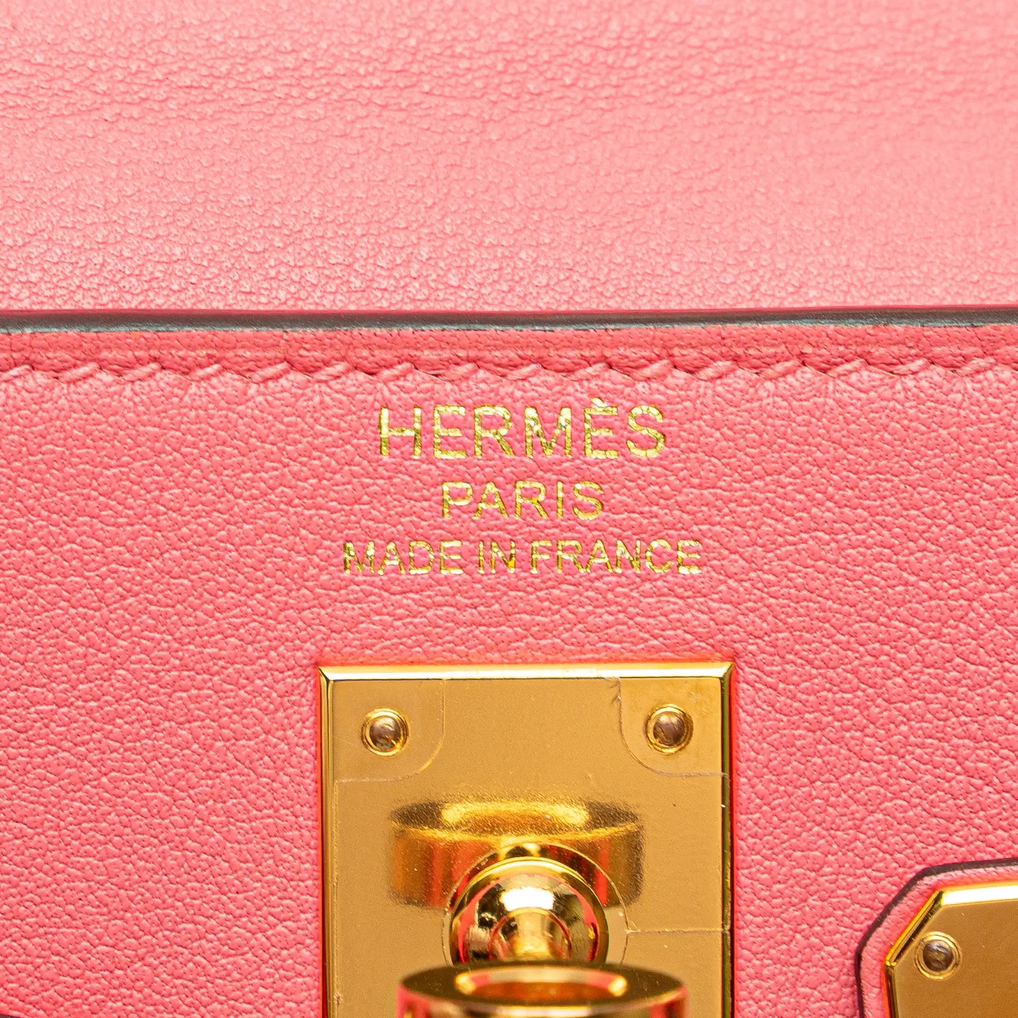 Hermès Kelly Retourne 25 Pink Swift Gold