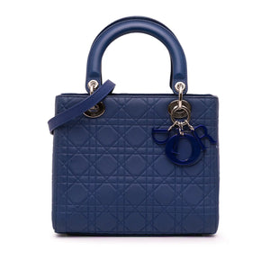 Dior Lady Dior Medium Blue Ultra Matte Cannage Calfskin