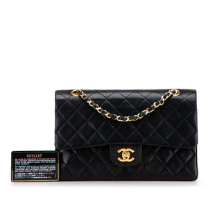 Chanel Classic Double Flap Medium Black Lambskin Gold