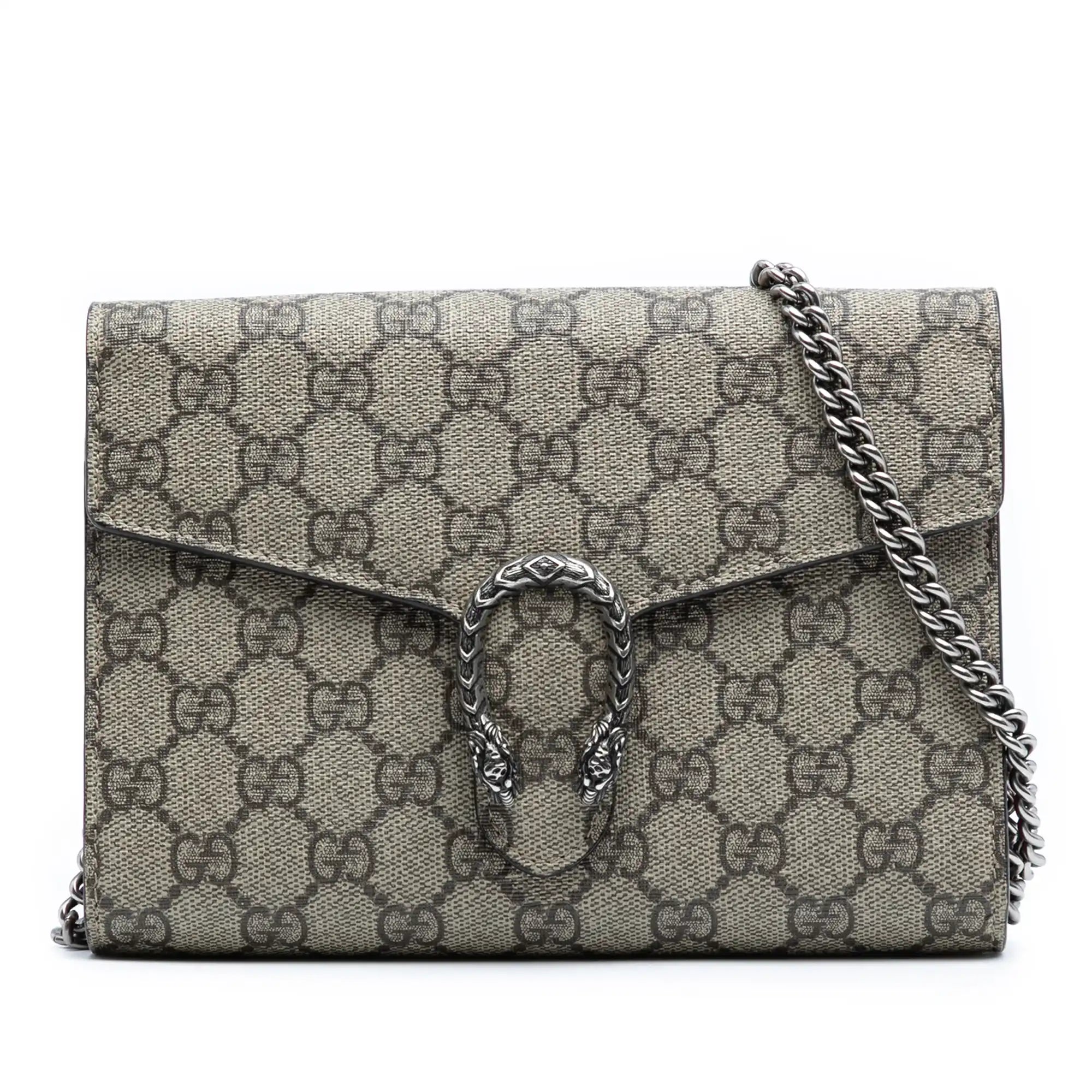 Gucci Dionysus Chain Wallet GG Supreme Canvas