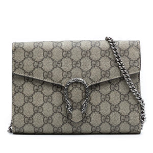 Gucci Dionysus Chain Wallet GG Supreme Canvas