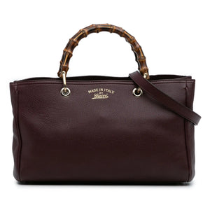 Gucci Bamboo Shopper Medium Burgundy