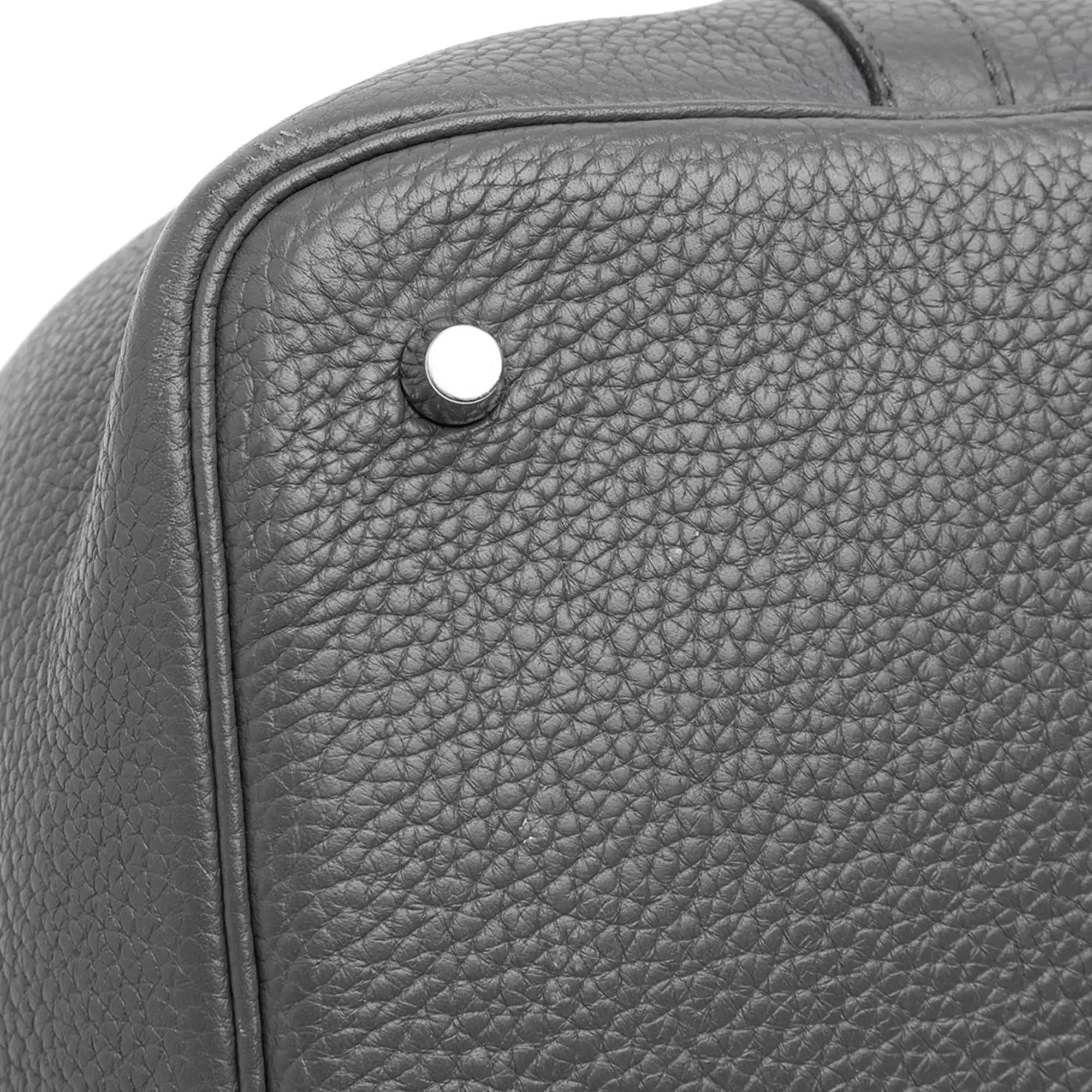 Hermès Picotin Lock 22 Grey Clemence Silver