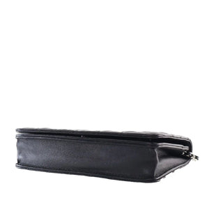 Chanel WOC Black Diamond Lambskin Silver