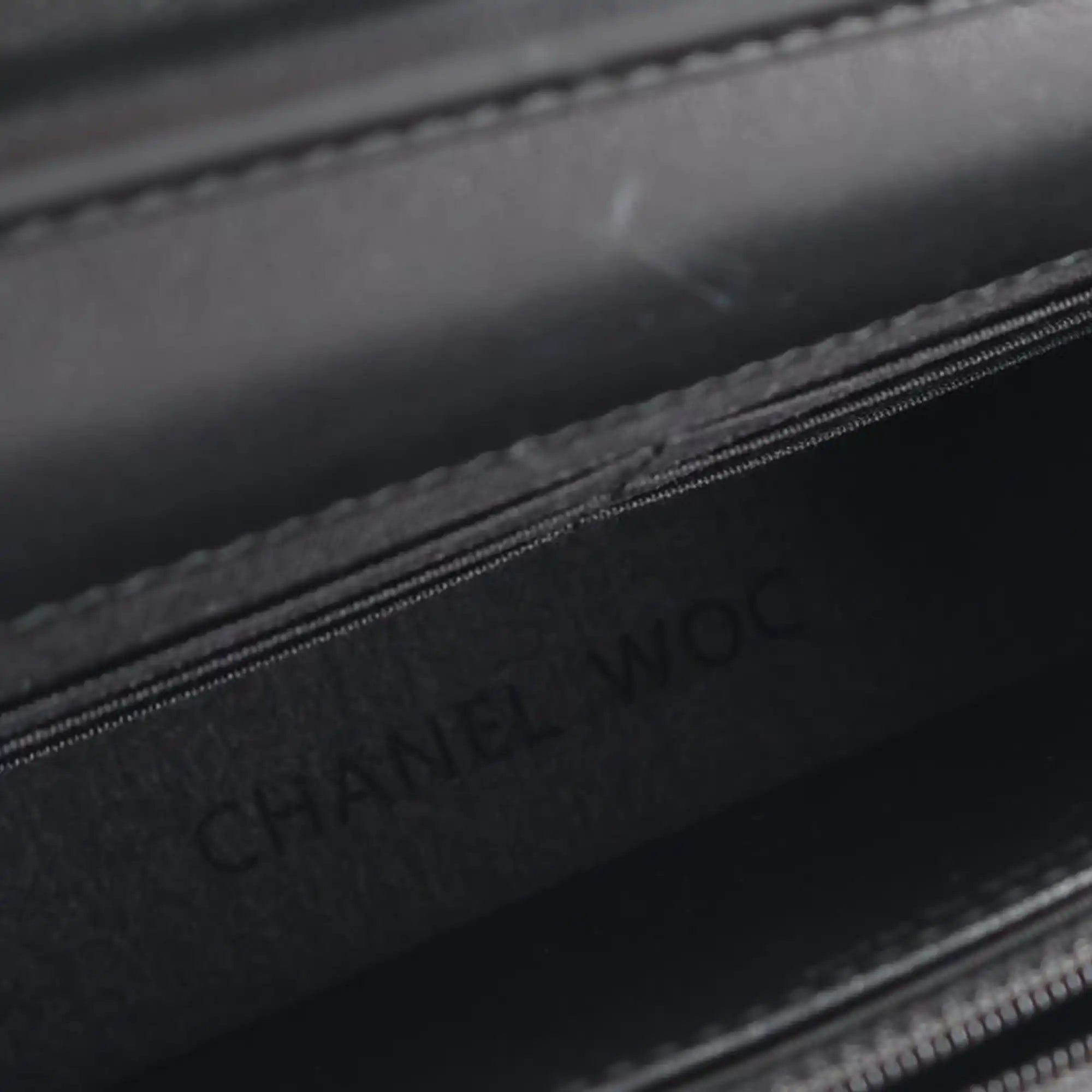 Chanel WOC Black Diamond Lambskin Silver