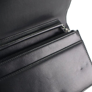 Chanel WOC Black Diamond Lambskin Silver