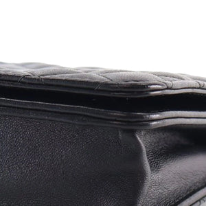 Chanel WOC Black Diamond Lambskin Silver