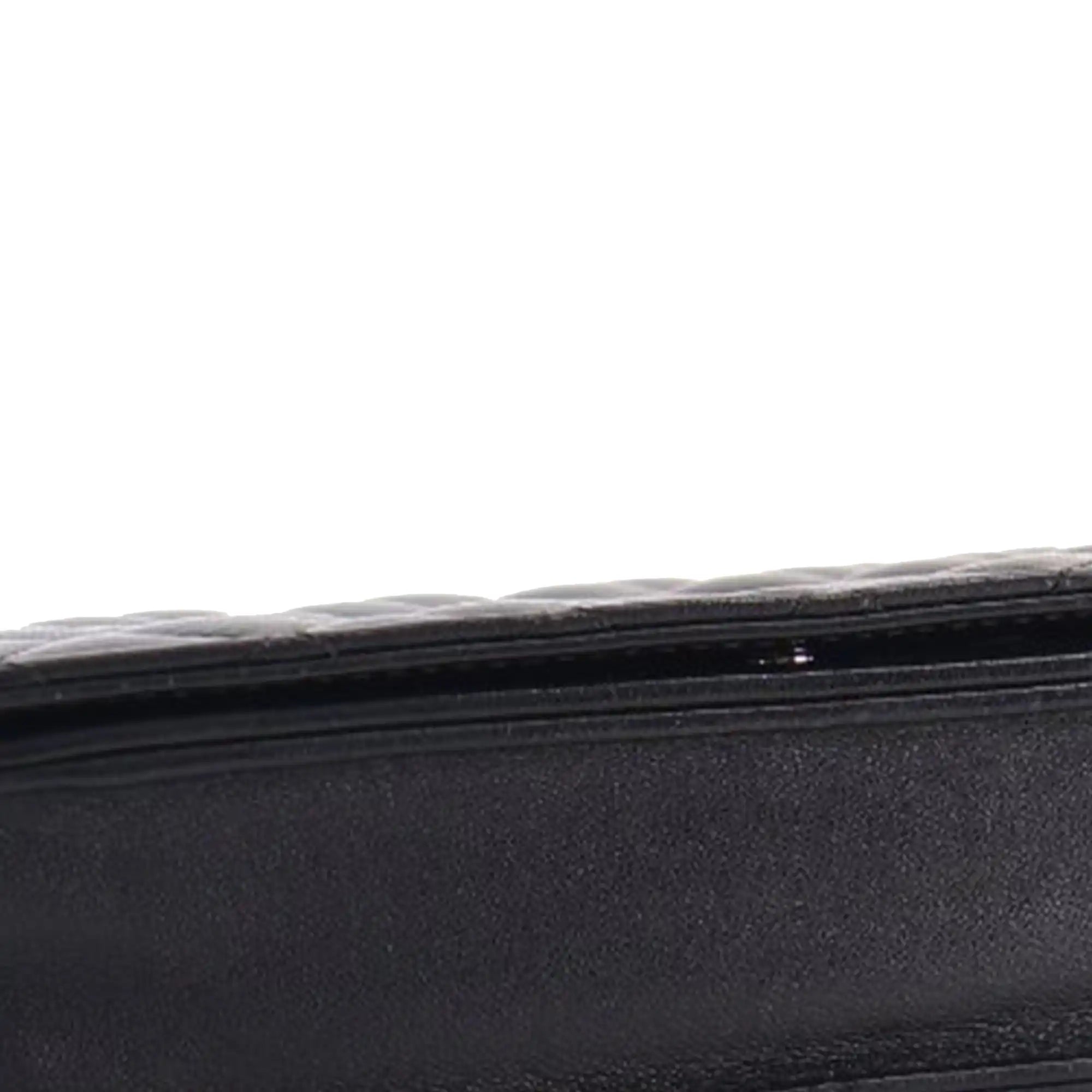 Chanel WOC Black Diamond Lambskin Silver