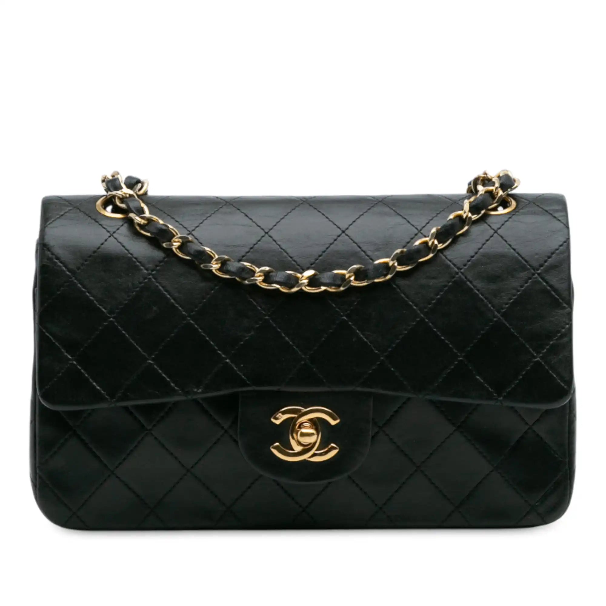 Chanel Classic Double Flap Small Black Lambskin Gold