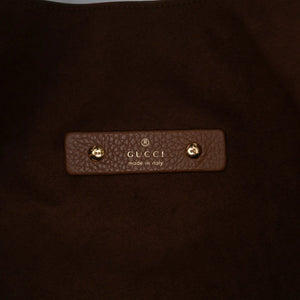 Gucci Softbid Hobo Brown Maxi Grained Calfskin