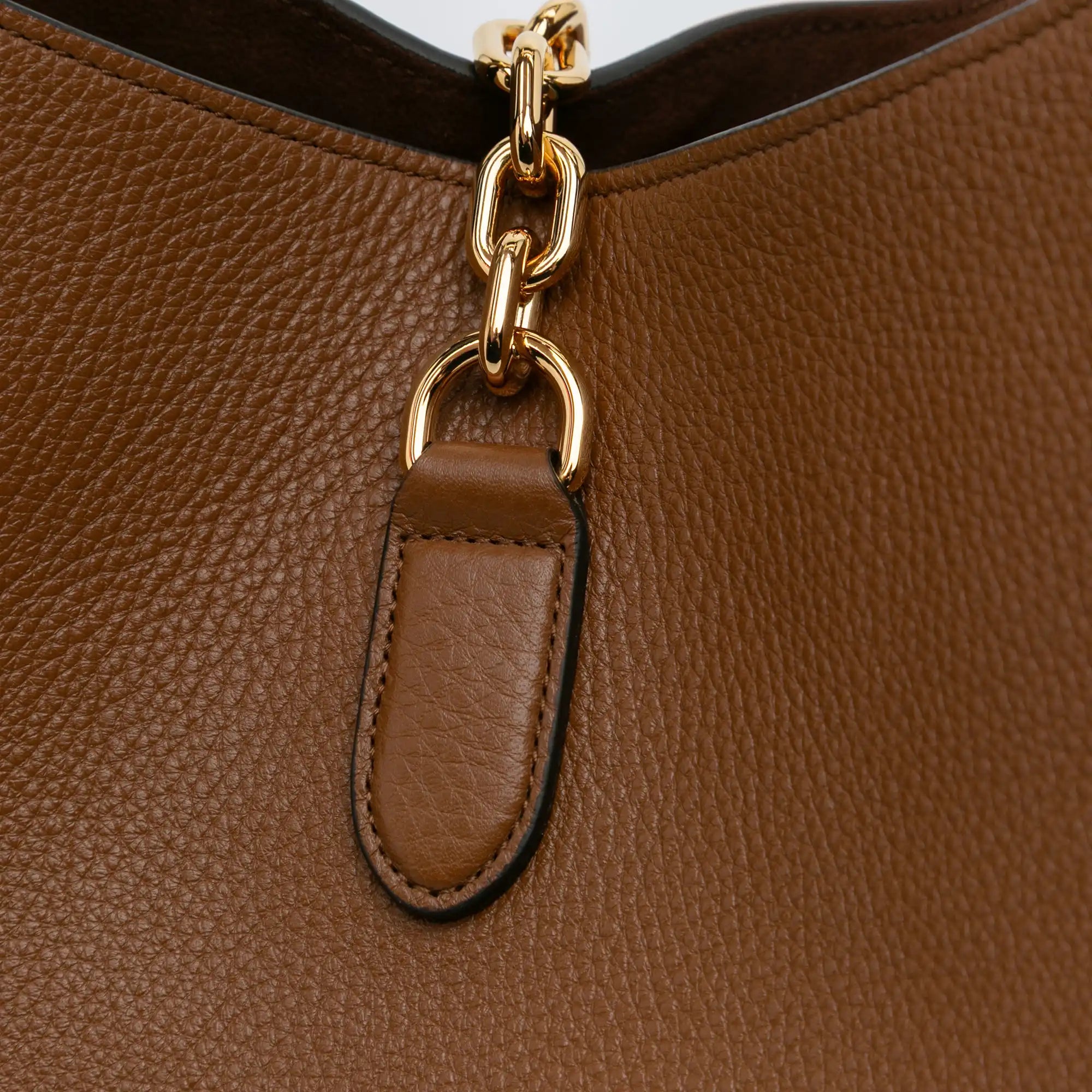 Gucci Softbid Hobo Brown Maxi Grained Calfskin