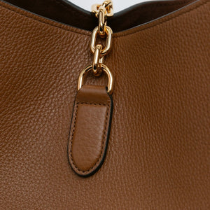 Gucci Softbid Hobo Brown Maxi Grained Calfskin