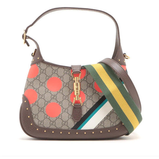 Gucci Polka Dot Jackie 1961 Small GG Supreme Canvas