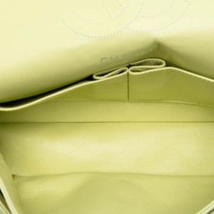 Chanel Classic Double Flap Medium Green Lambskin Silver
