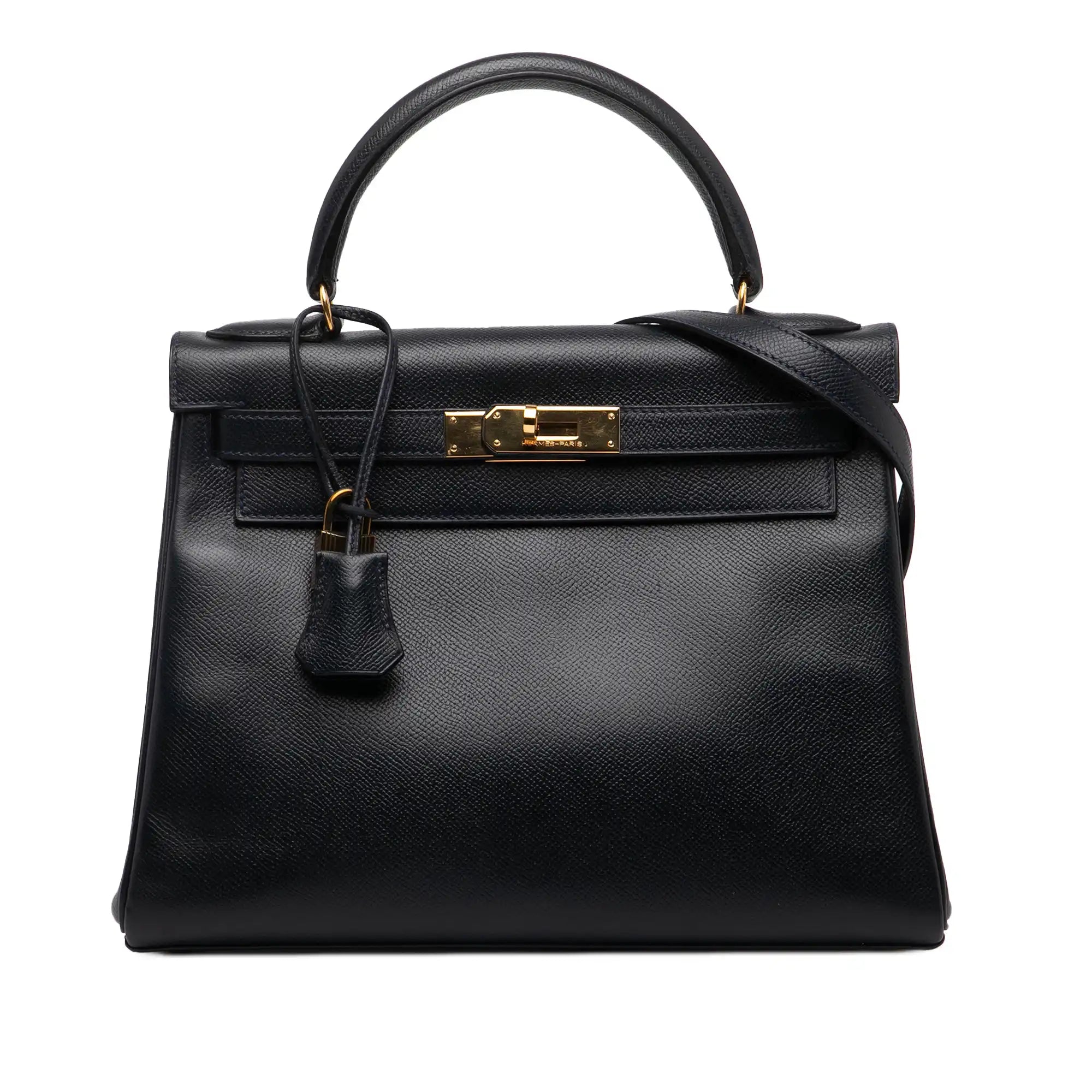 Hermès Kelly Retourne 28 Black Courchevel