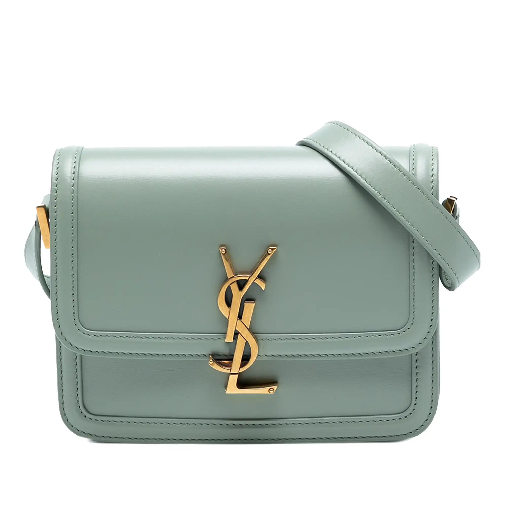 Yves Saint Laurent Solferino Small Blue Leather
