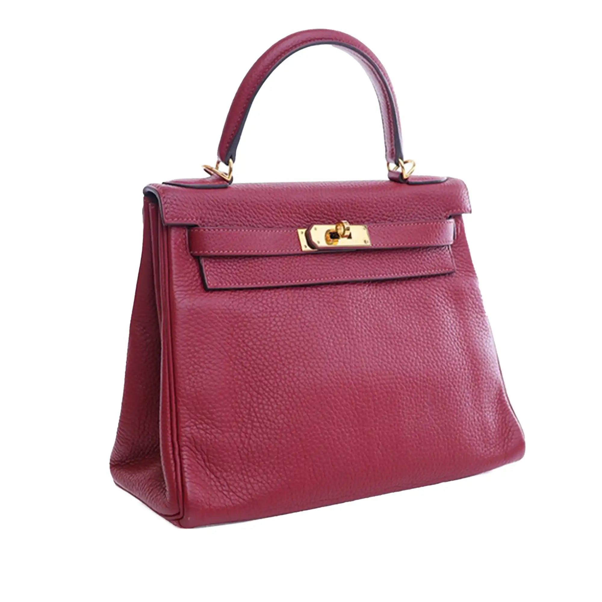 Hermès Kelly Retourne 28 Rouge Grenat Togo