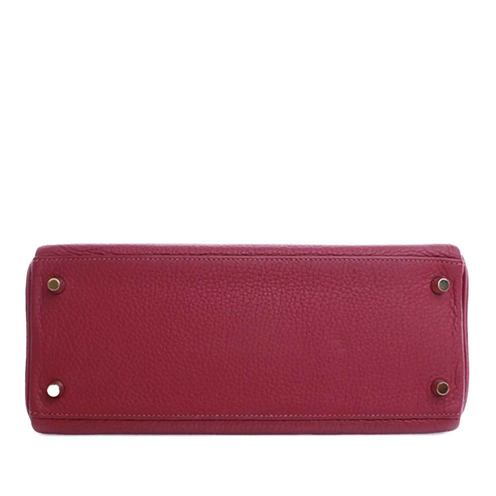 Hermès Kelly Retourne 28 Rouge Grenat Togo