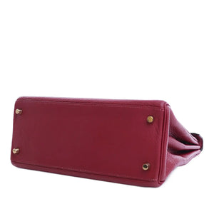 Hermès Kelly Retourne 28 Rouge Grenat Togo