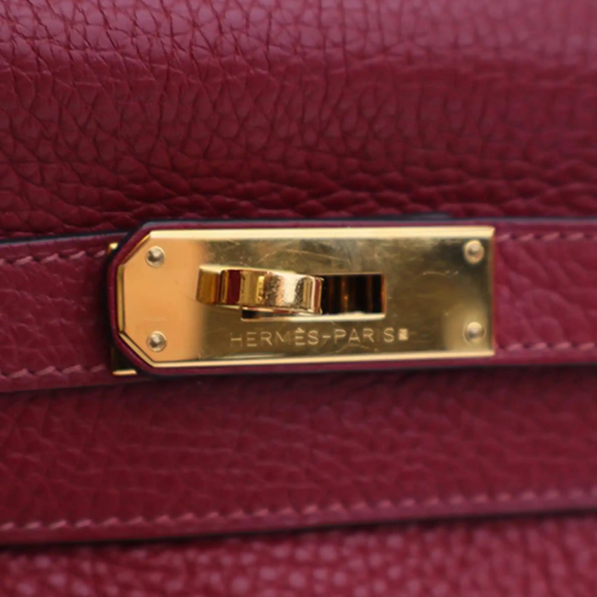 Hermès Kelly Retourne 28 Rouge Grenat Togo