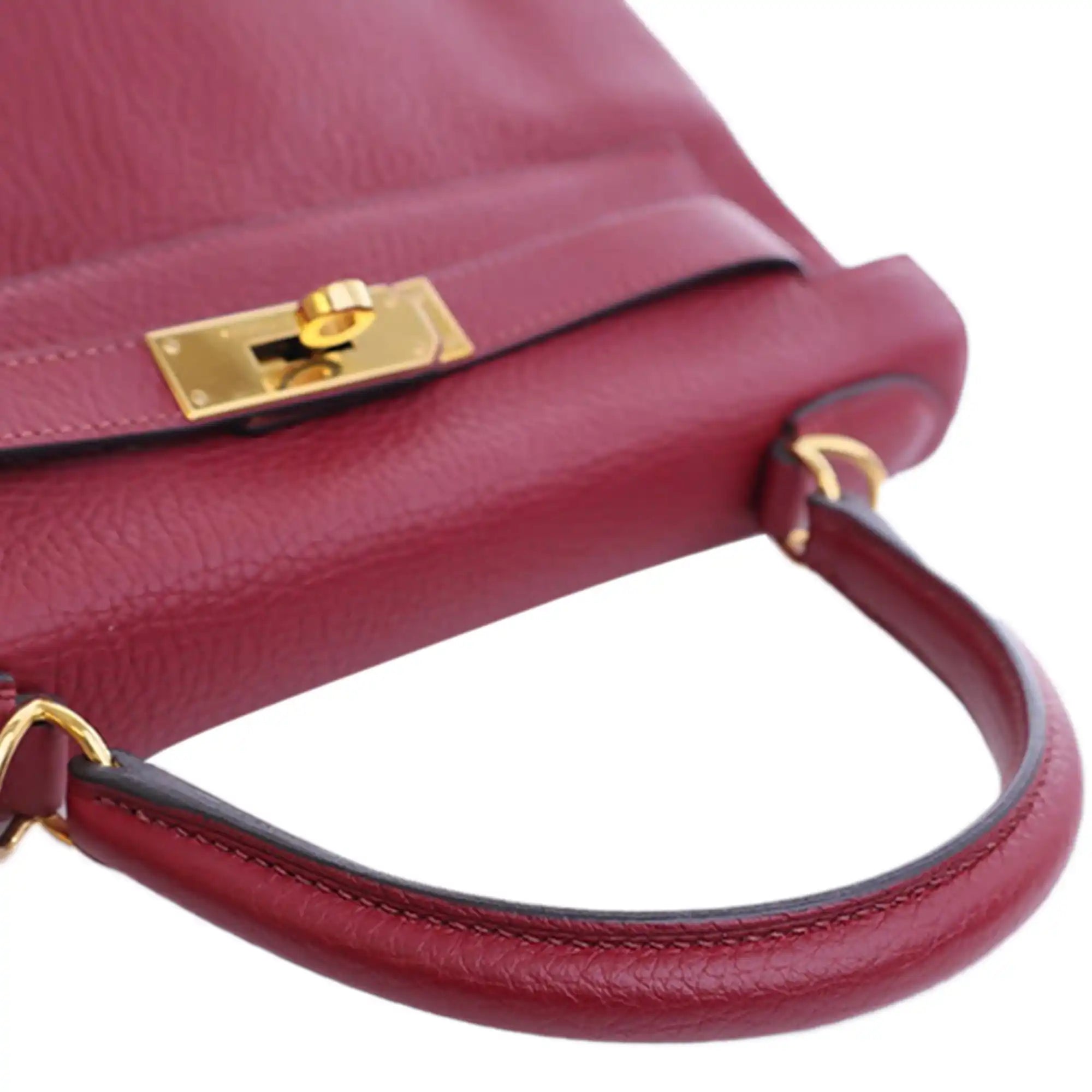 Hermès Kelly Retourne 28 Rouge Grenat Togo