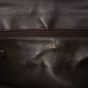 Chanel CC Chain Shoulder Bag Brown Lambskin Gold