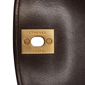 Chanel CC Chain Shoulder Bag Brown Lambskin Gold