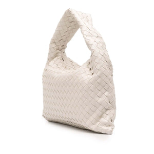 Bottega Veneta Hobo Bag Small White  Intrecciato