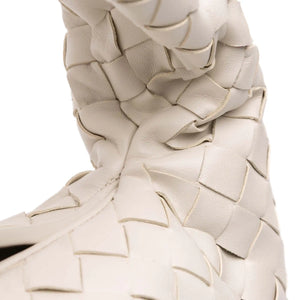 Bottega Veneta Hobo Bag Small White  Intrecciato