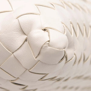 Bottega Veneta Hobo Bag Small White  Intrecciato