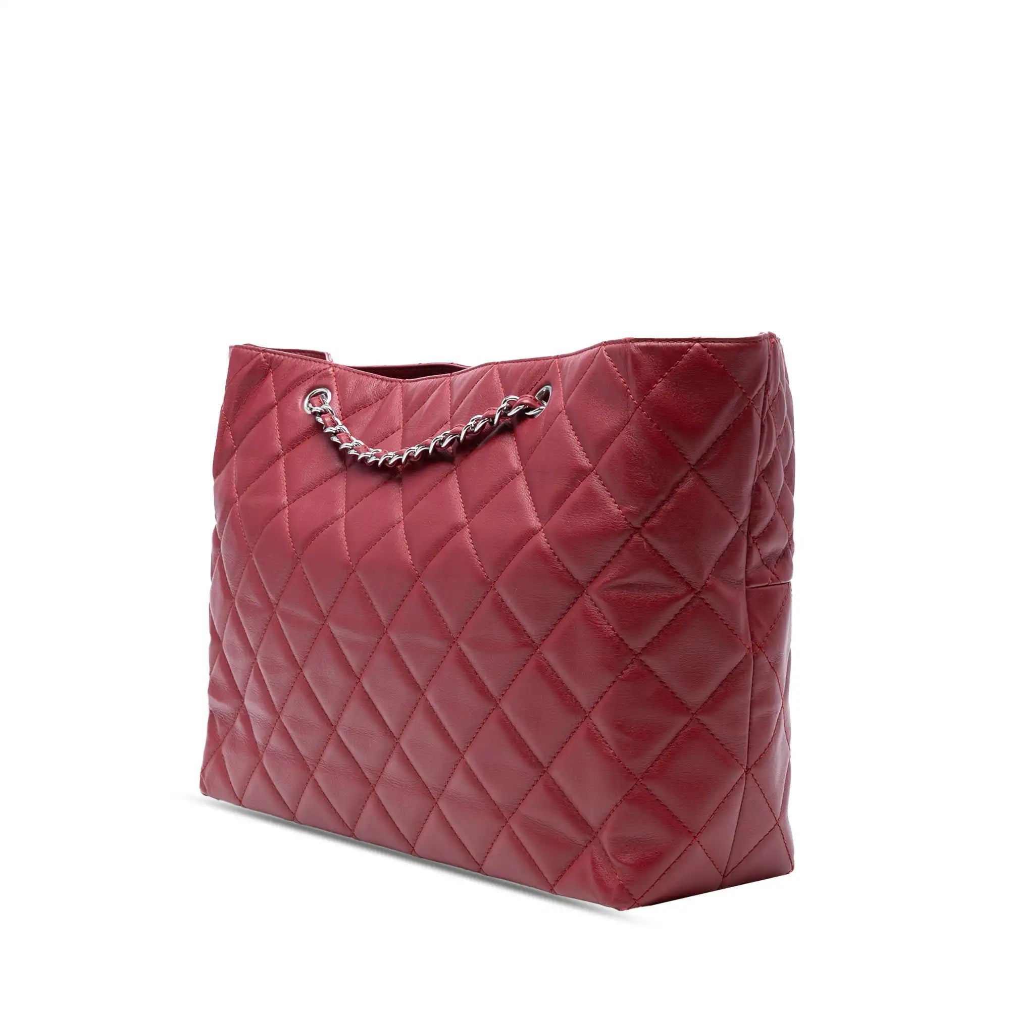 Chanel In The Business Shopping Tote Large Red Calfskin