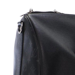 Louis Vuitton Keepall 50 Bandoulière Black Taigarama