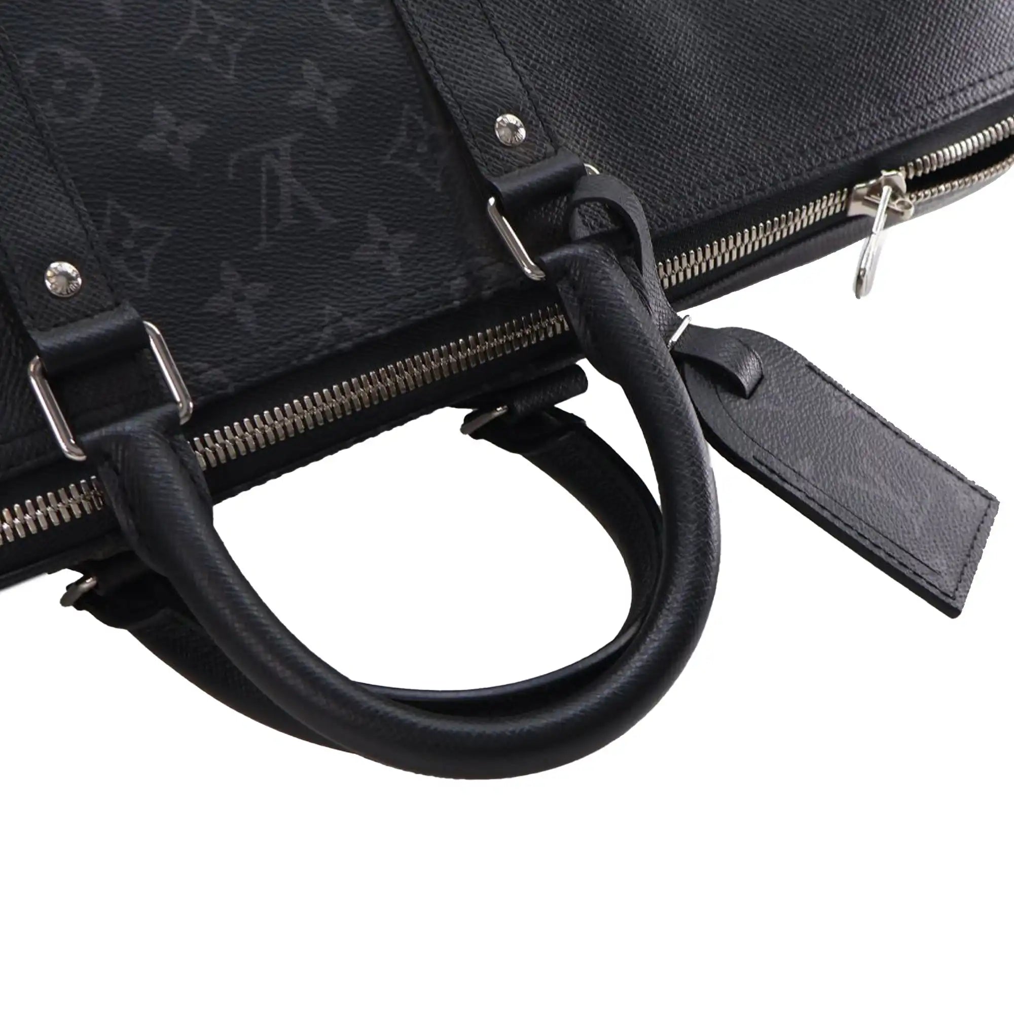 Louis Vuitton Keepall 50 Bandoulière Black Taigarama