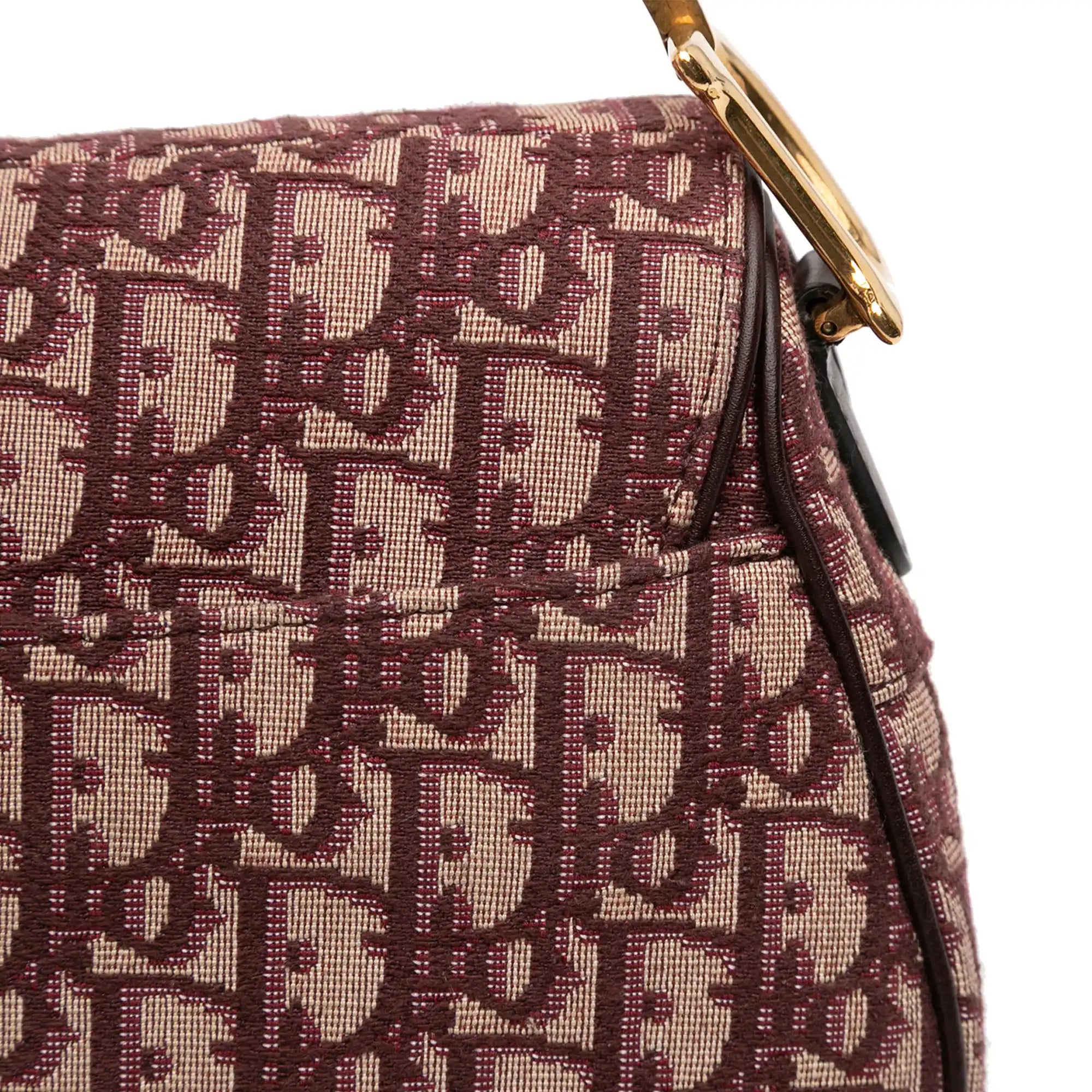 Dior Saddle Bag Medium Red Oblique Canvas