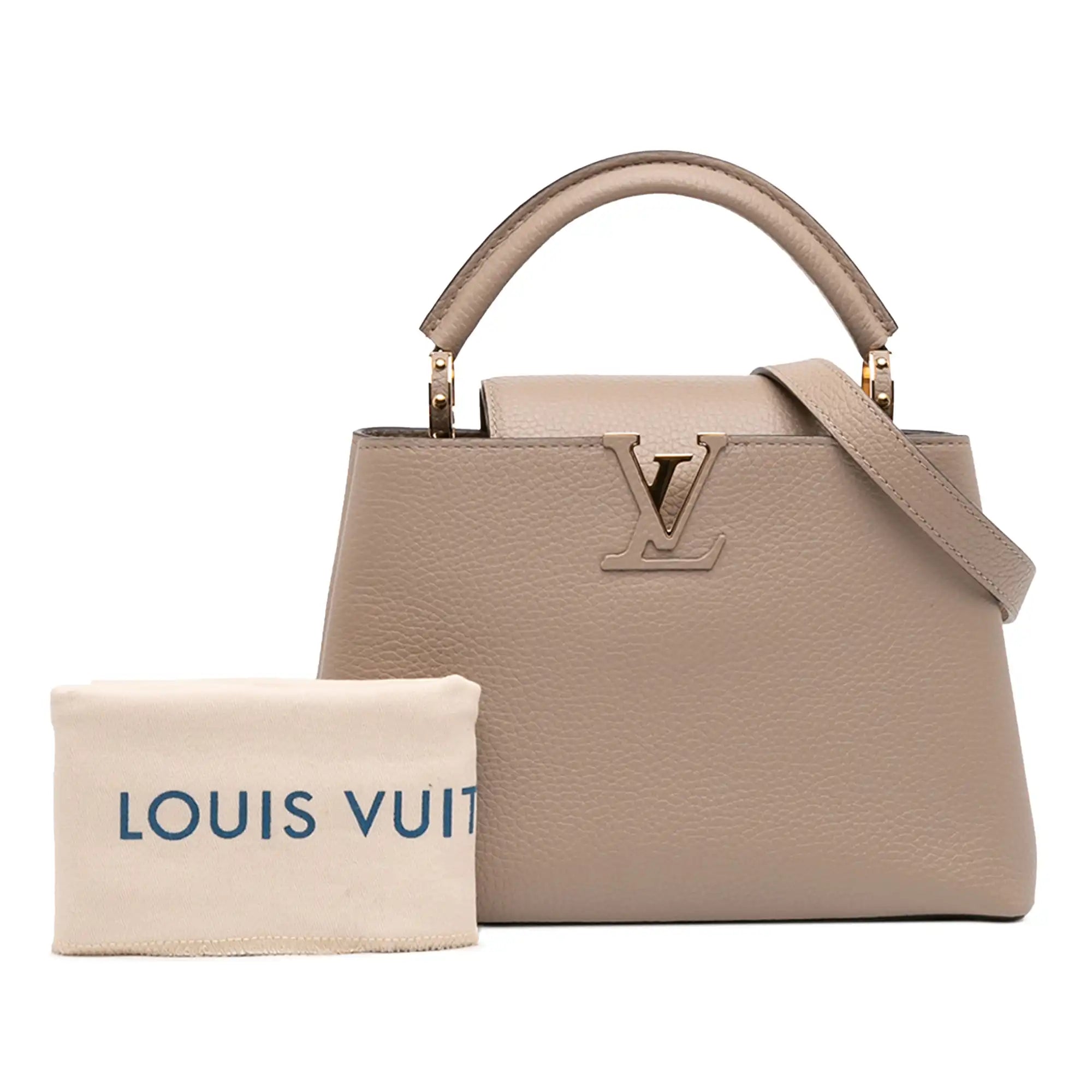 Louis Vuitton Capucines BB Light Brown Taurillon Gold
