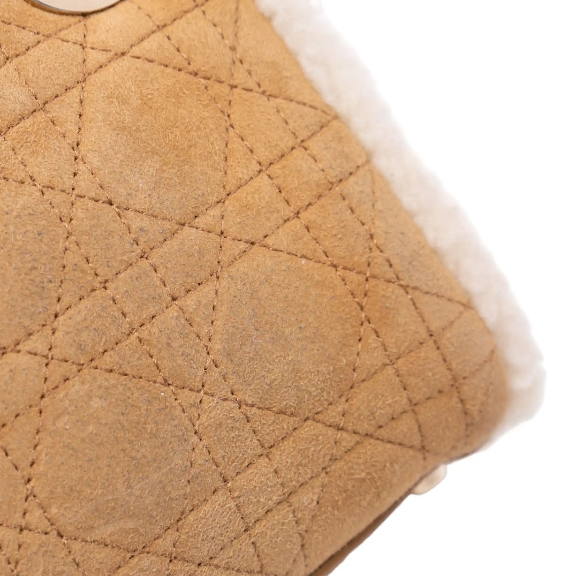 Dior Lady Dior Mini Suede Shearling Cannage