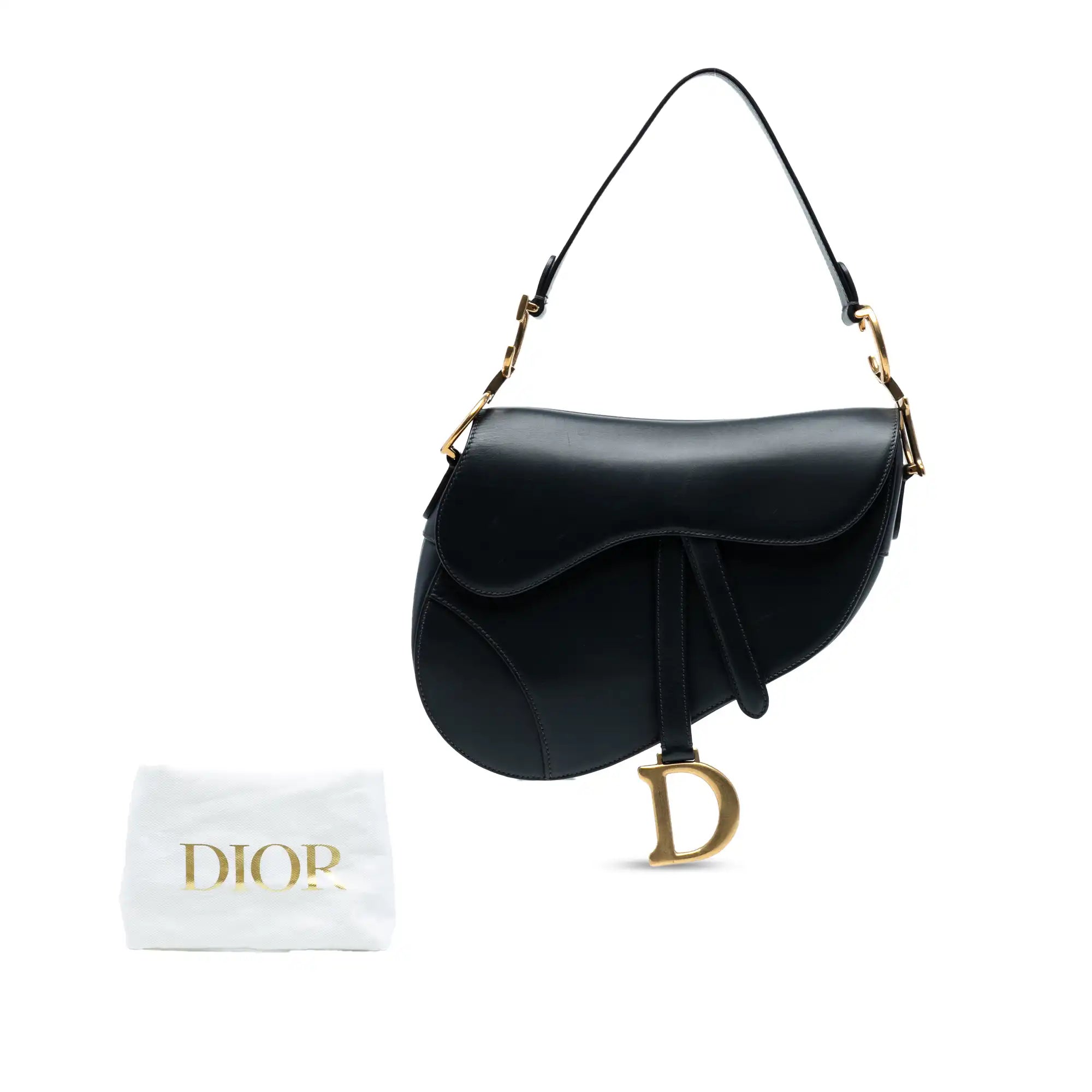 Dior Saddle Bag Medium Black Grained Calfskin