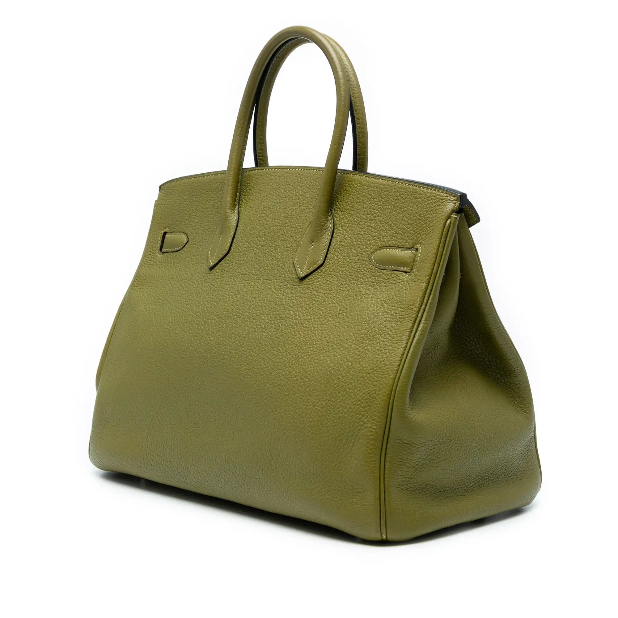 Hermès Birkin 35 Vert Chartreuse Retourne Togo Palladium