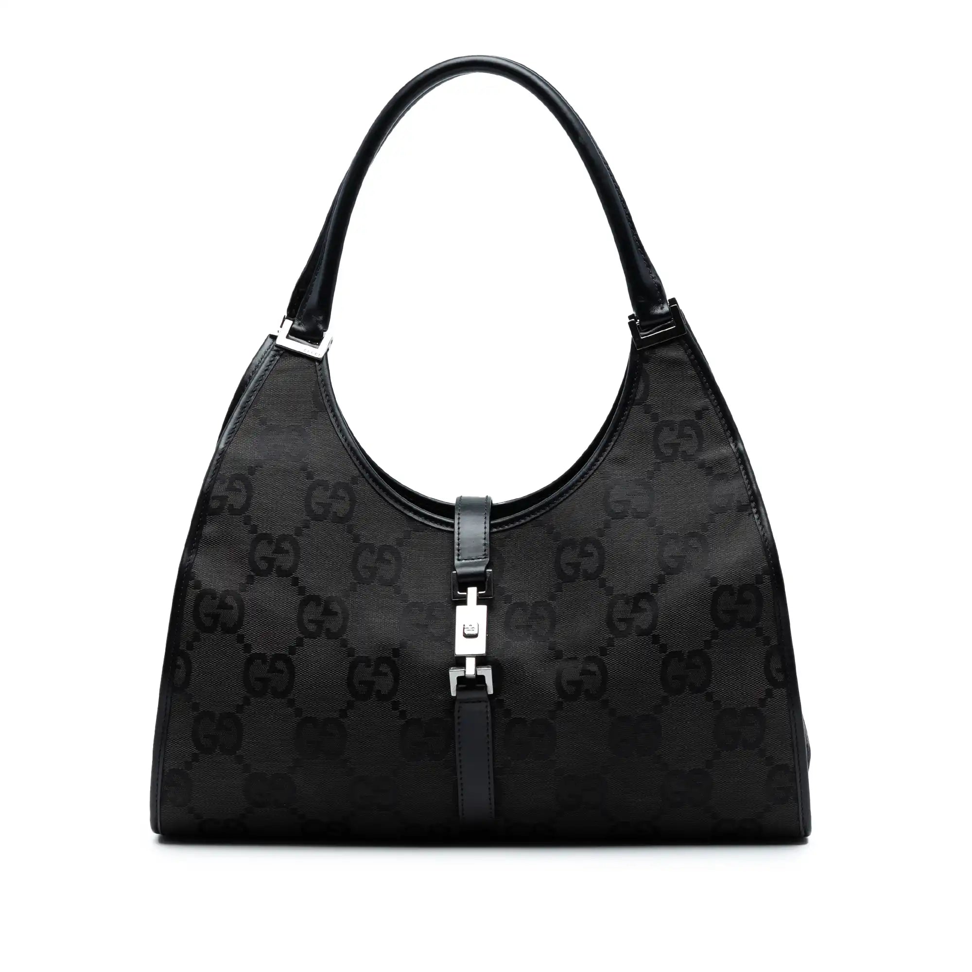 Gucci Jackie Bardot Black GG Canvas