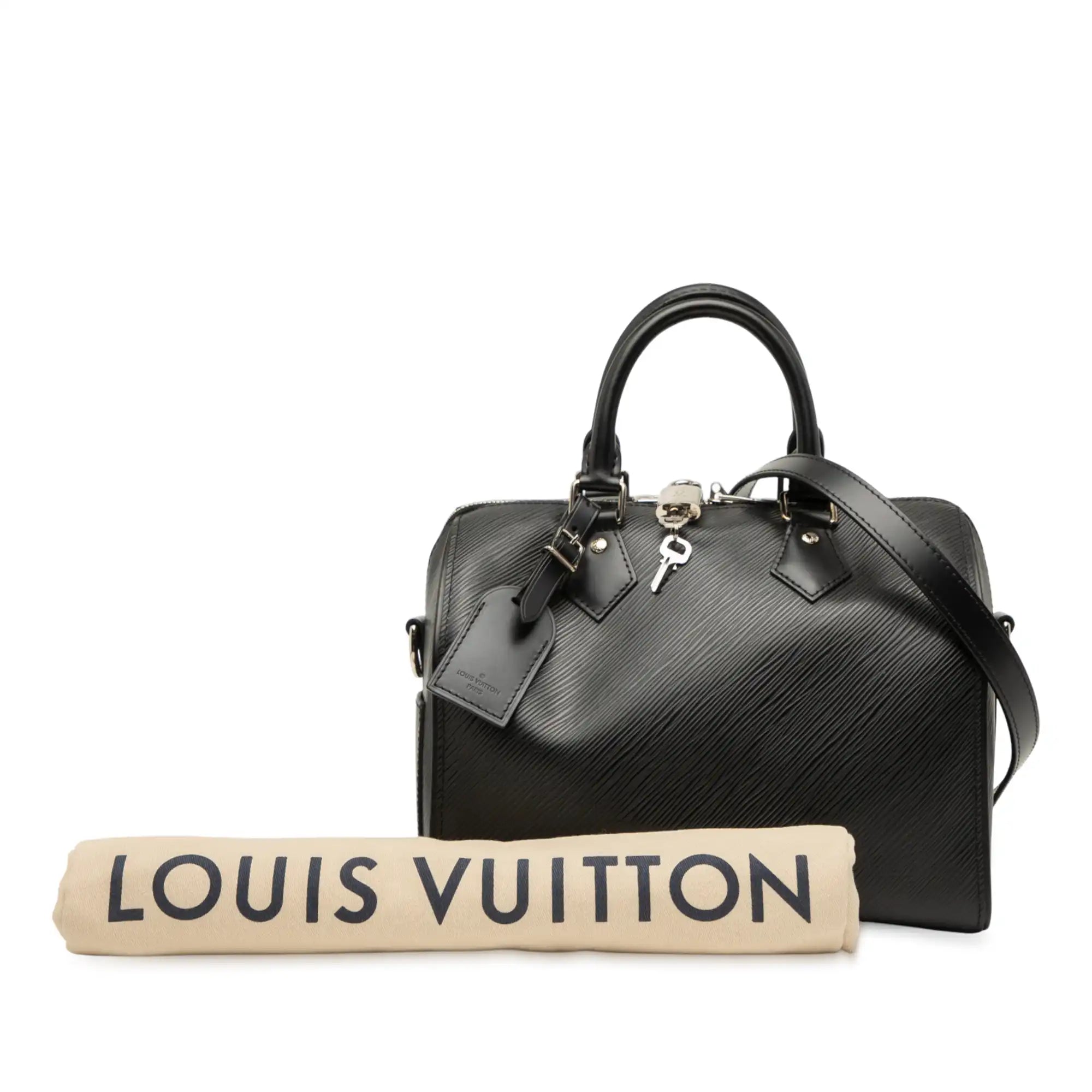 Louis Vuitton Speedy 25 Bandoulière Black Epi