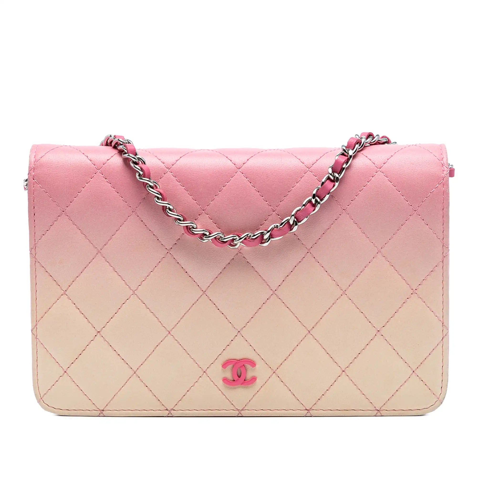 Chanel WoC Pink Ombre Lambskin Silver