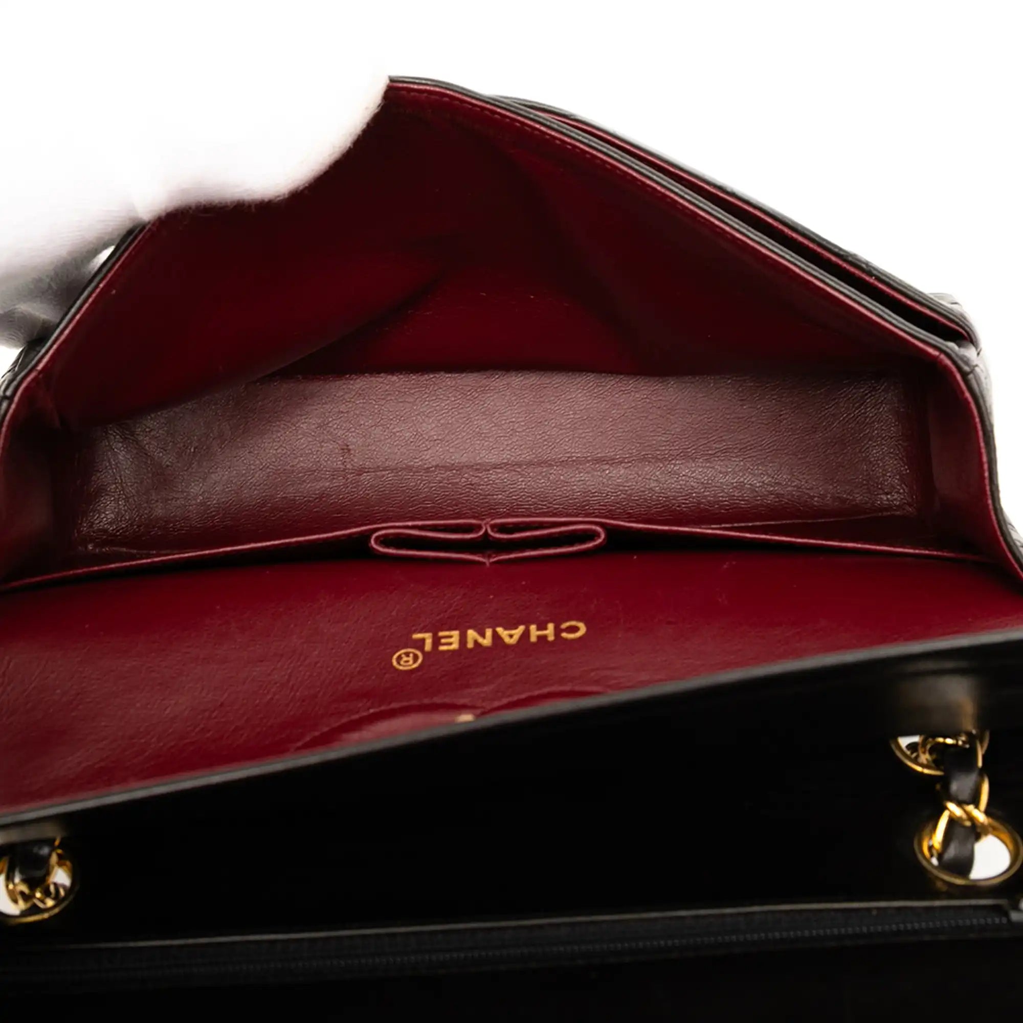 Chanel Classic Double Flap Medium Black Lambskin Gold