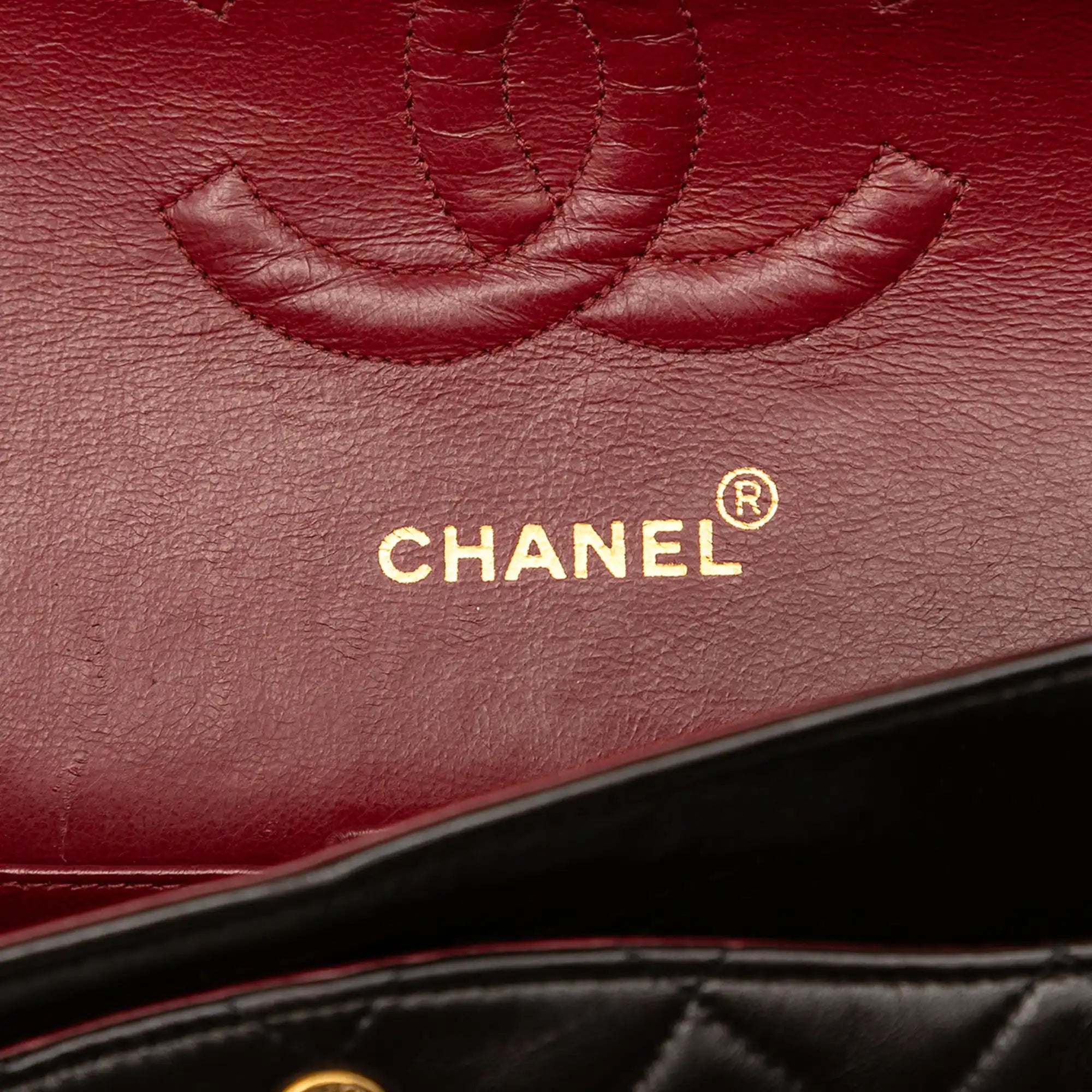 Chanel Classic Double Flap Medium Black Lambskin Gold