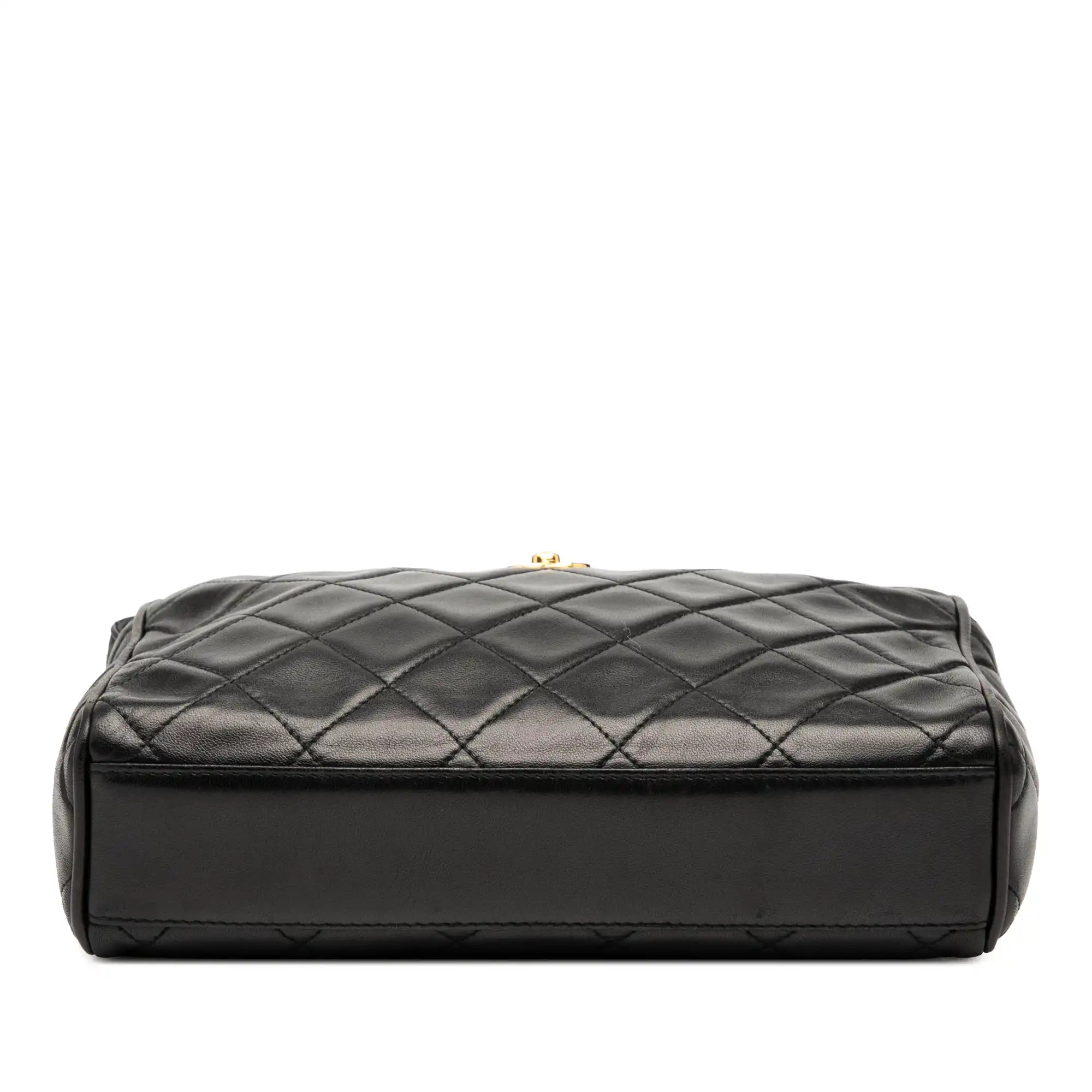 Chanel Camera Bag Black Lambskin Gold