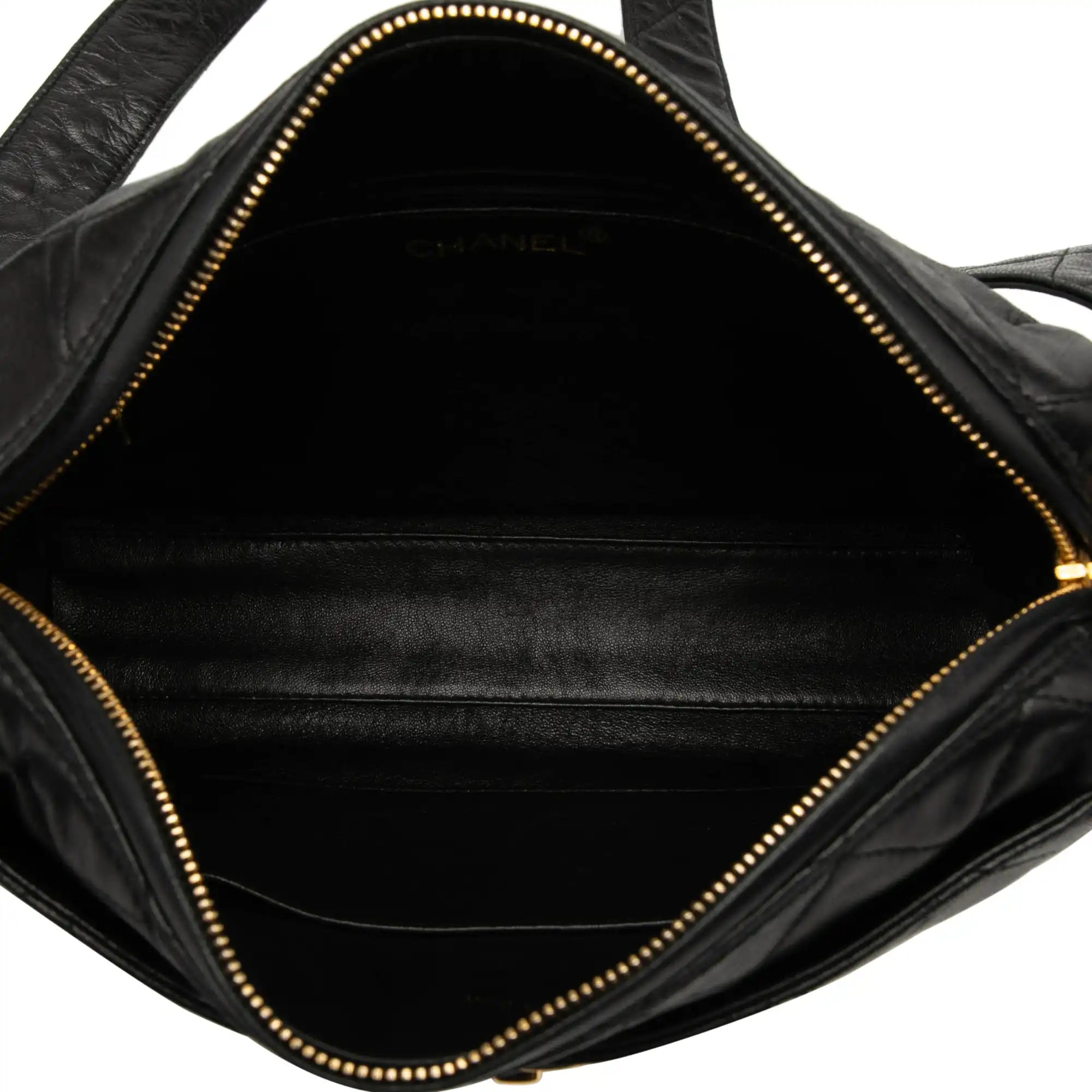 Chanel Camera Bag Black Lambskin Gold