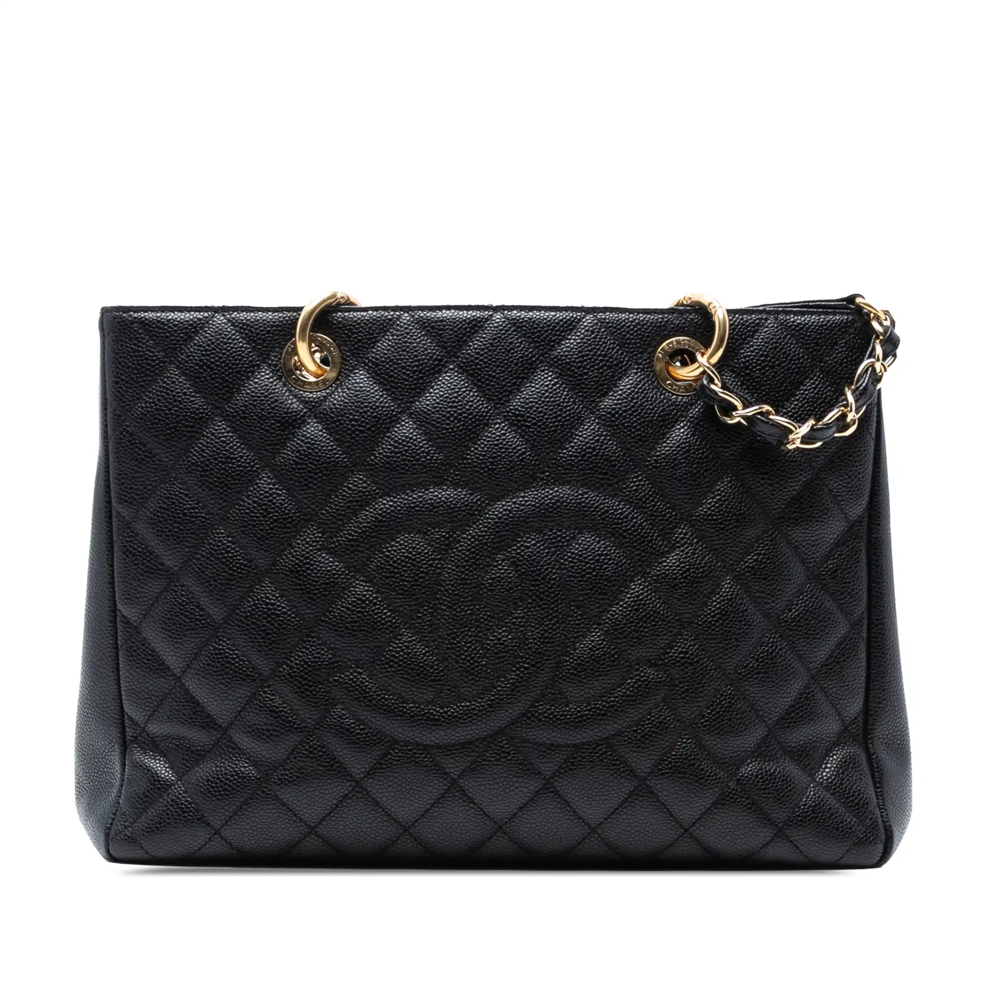 Chanel GST Black Caviar Gold