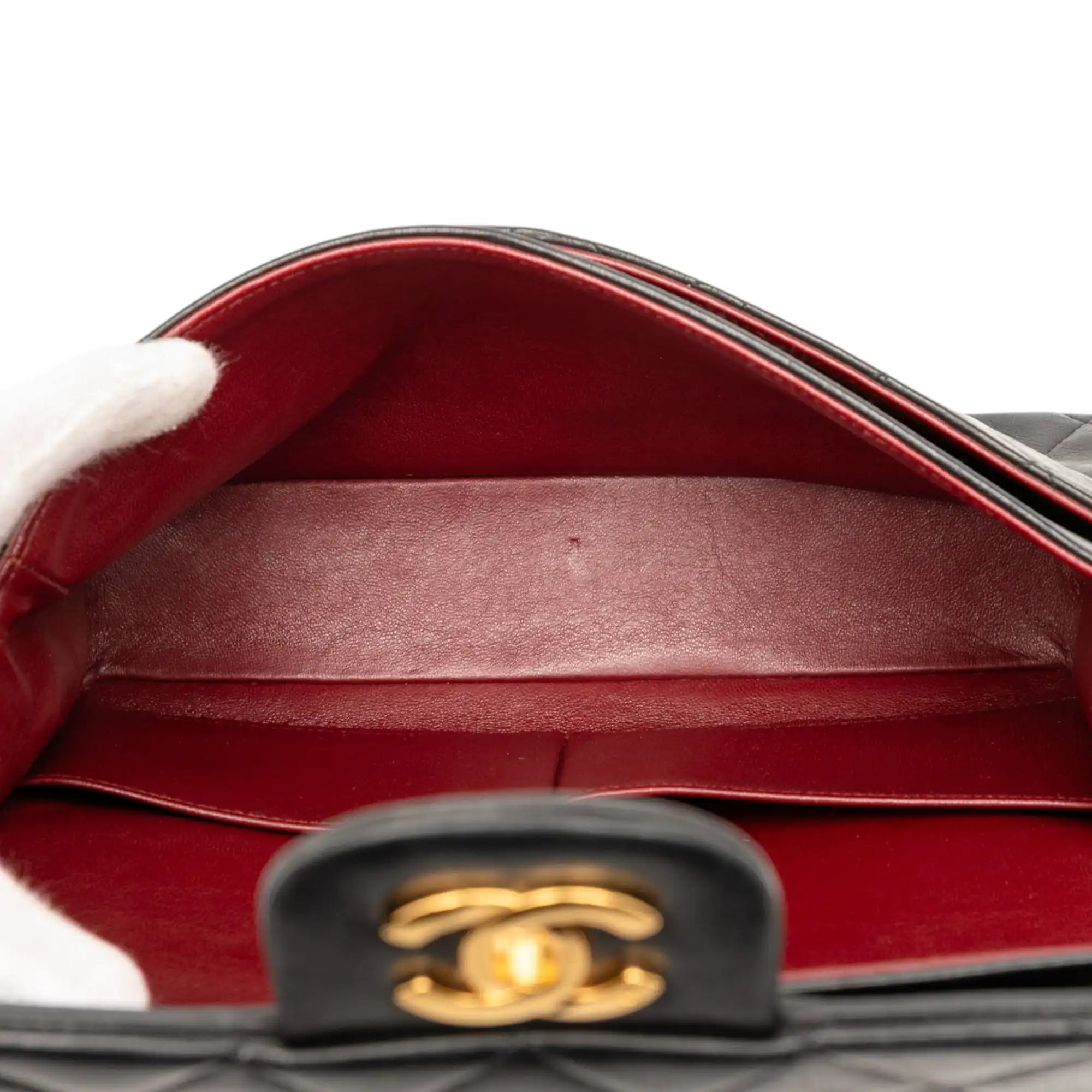 Chanel Classic Double Flap Medium Black Lambskin Gold